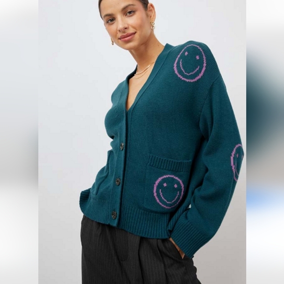 Rails Reece Forest Smiles cardigan - Picture 2 of 9